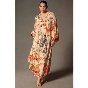 New Anthropologie Siddhartha Bansal Ruffled Tie-Neck Dress Size Small